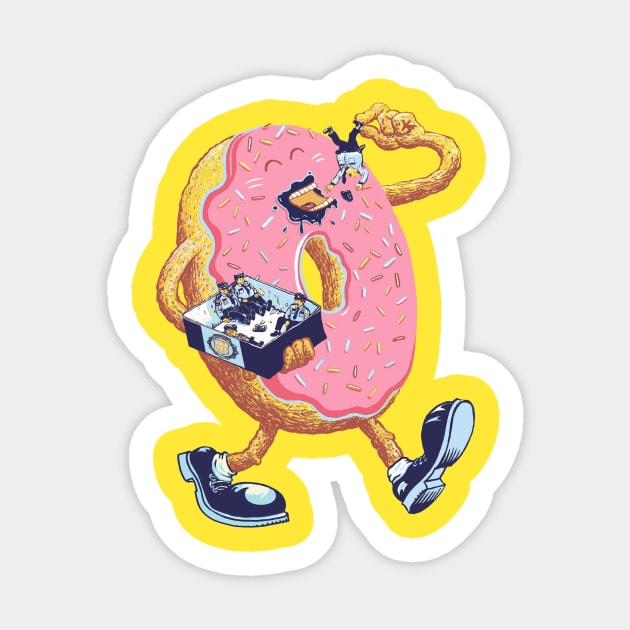 DONUTS LOVE POLICEMEN Sticker by georgeslemercenaire